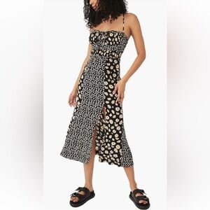 Free People Tigerlily Mixed Floral Midi Dress Size S